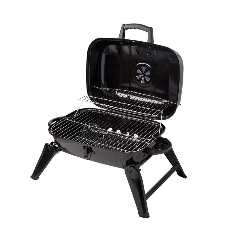 Camp Grill Portable Folding - 18-inch Black Charcoal Grill For Camping