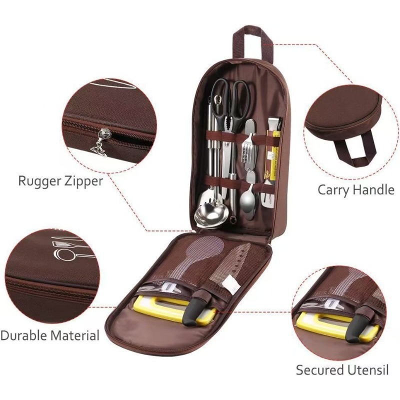 Camping Travel Cooking Utensil - đánh giá và giá Camping Cooking Equipment Bag