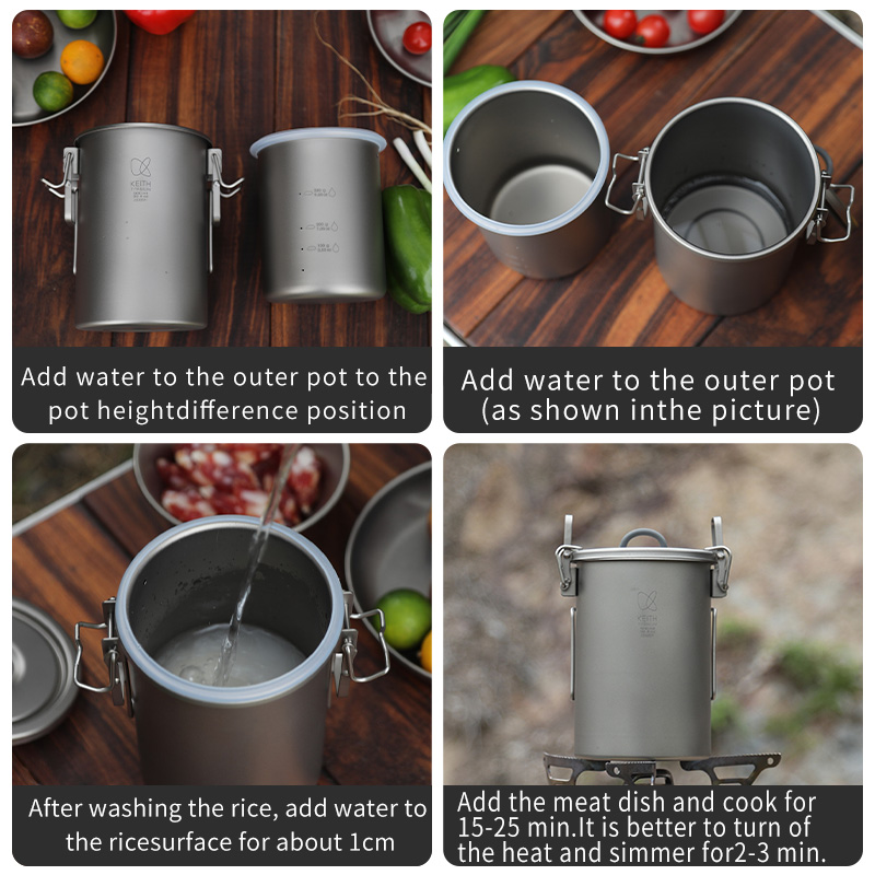 KEITH Pure Titanium Rice Cooke - đánh giá và giá Camping Cooking Gear