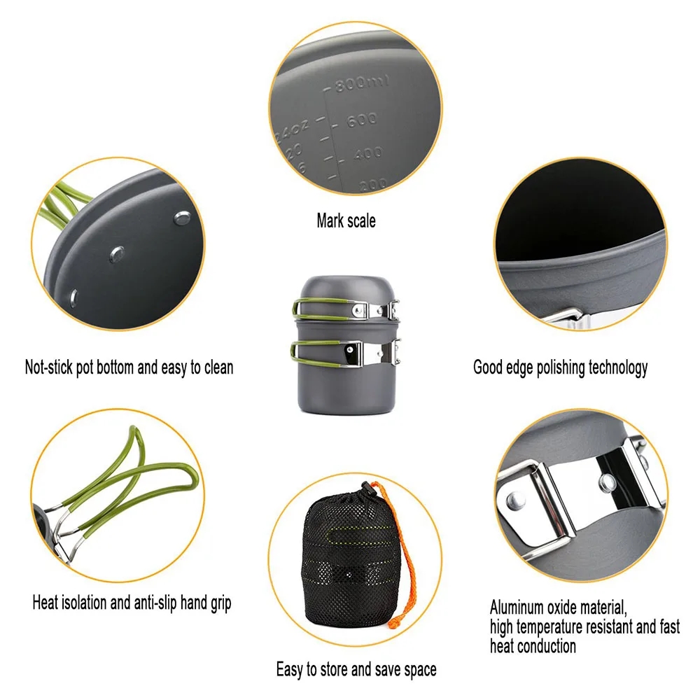 Camping Cookware Mess Kit Ultr - đánh giá và giá Camping Cooking Essentials