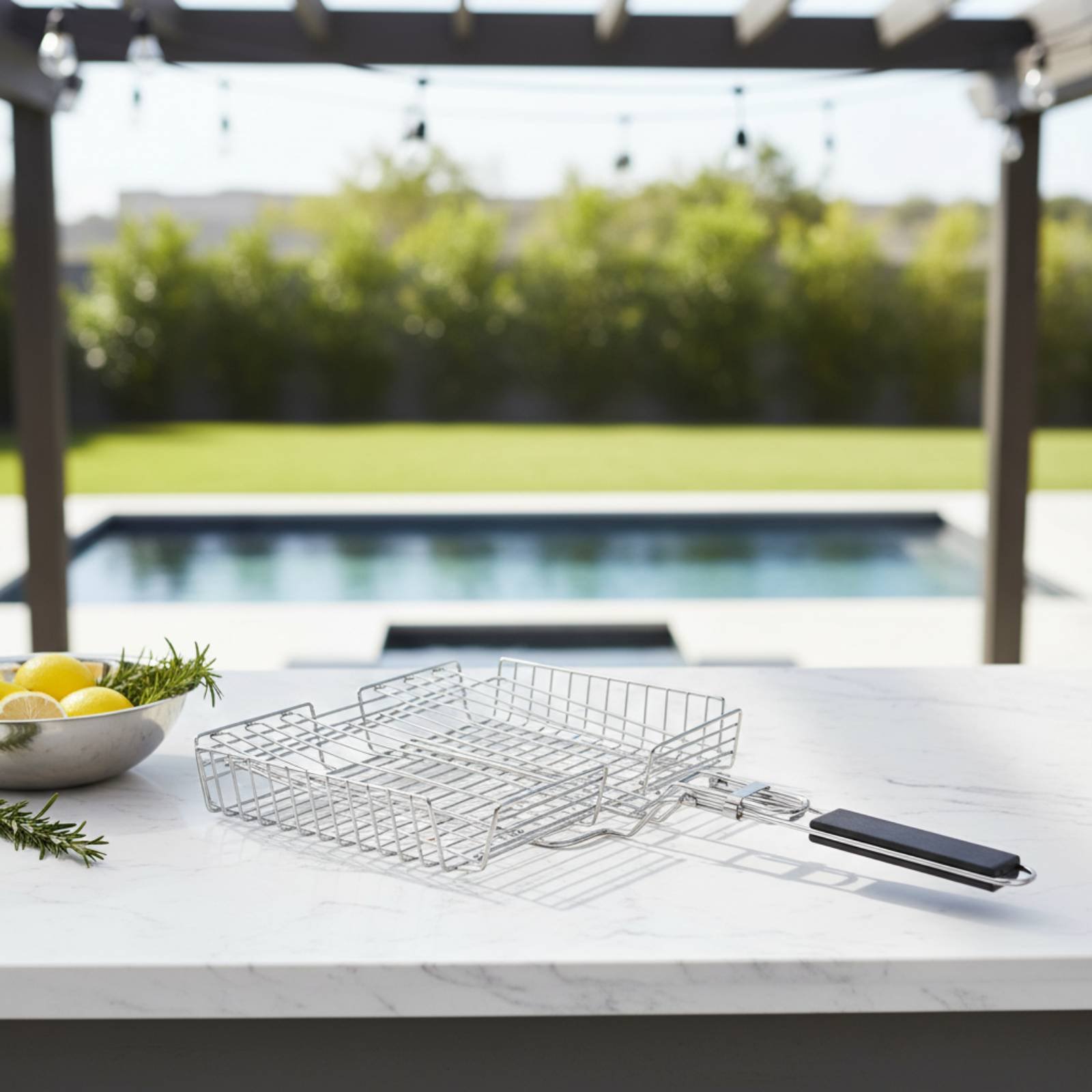 Wood Handle Grill Basket Porta - đánh giá và giá Camp Grill Portable Folding