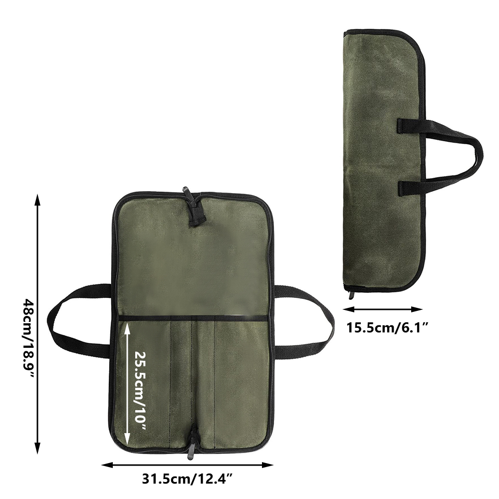 Waxed Canvas Knife Roll Bag Mu - đánh giá và giá Camping Cooking Utensil Bag