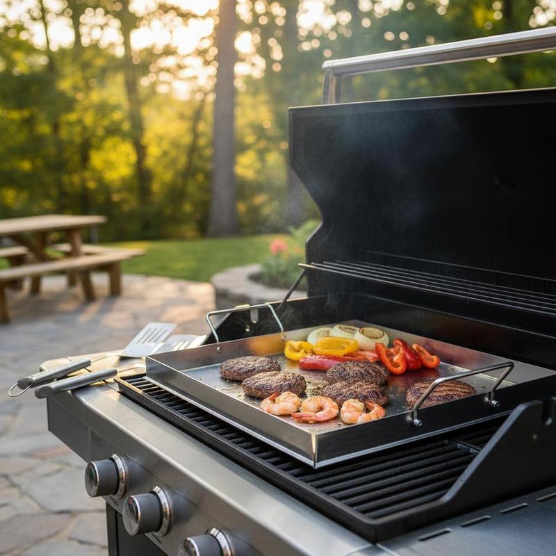 Universal Flat Top Griddle 18x - đánh giá và giá Camping Cooking Disc