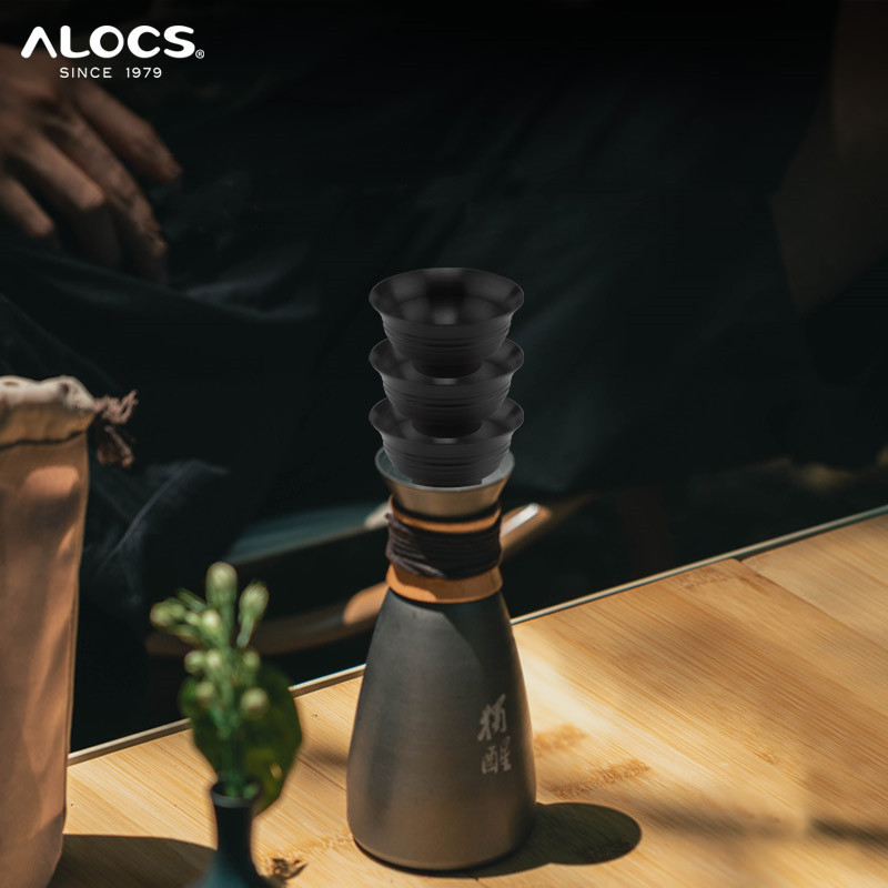 Outdoor Camping Wine Set ALOCS - đánh giá và giá Camping Cooking Set With Bag