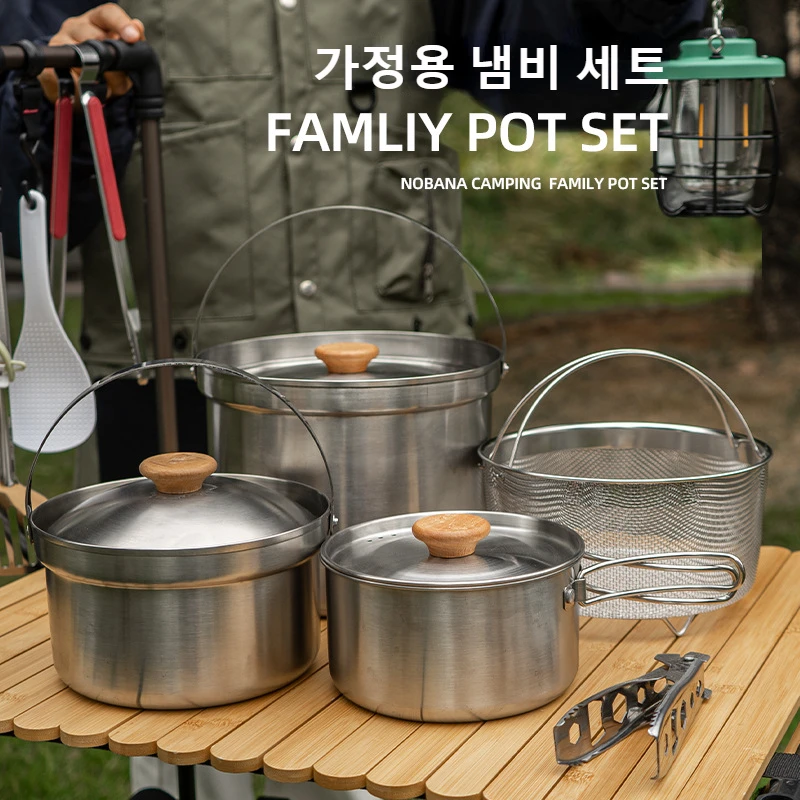 2026 New Outdoor Stainless Ste - đánh giá và giá Camping Cooking Set With Bag