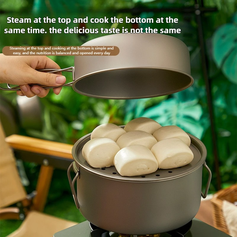 Titanium Outdoor Pot Set Picni - đánh giá và giá Camping Cooking Set With Bag