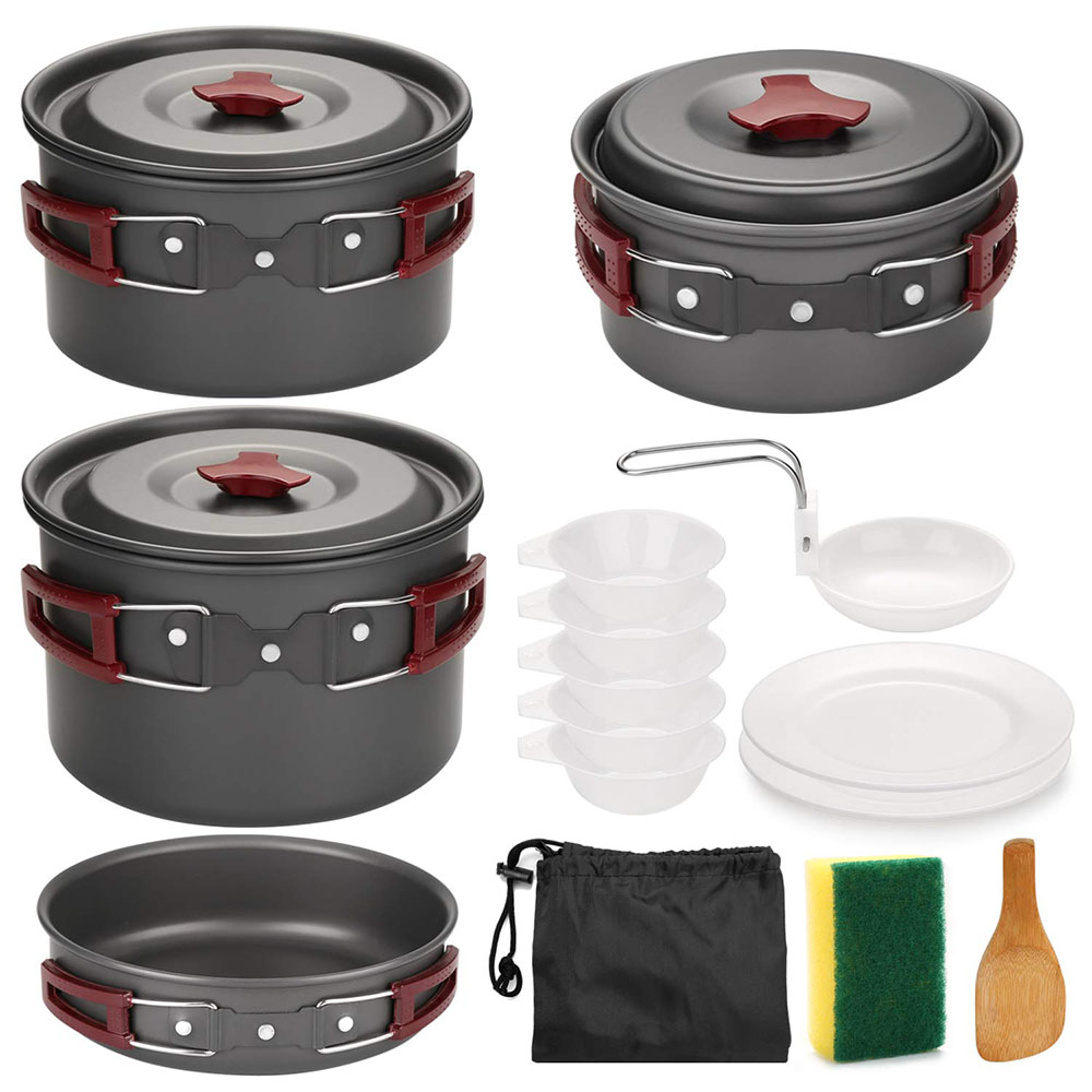 Outdoor Camping Cookware Kit N - đánh giá và giá Camping Cooking Essentials
